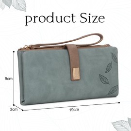 LHHMZ Women Long Wallet with Multiple Card Slots Ladies Purse Slim Wrist Wallet Large Capacity Credit Card Holder Wallet Purse