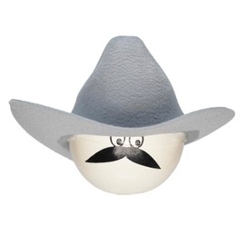 Coolballs Da Cool Dude Caballero Grey Cowboy Hat Car Antenna Topper (Auto Accessory)