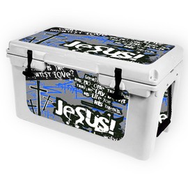 MightySkins (Cooler Not Included) Skin Compatible with RTIC 45 Cooler (2017 Model) - Love Jesus | Protective, Durable, and Unique Vinyl Decal wrap Cover | Easy to Apply | Made in The USA