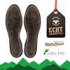 Real Warm Lambskin Insole, Brown, Cork or Texon, Made in