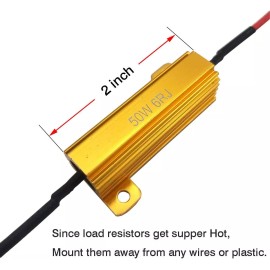 RYCK 4x 50W Load Resistors Fix LED Bulb Fast Hyper Flash Turn Signal Blink Error Code