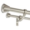 Brushed Nickel Double Curtain Rods 72 to 144 Inches, Decorative
