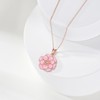 DAYLINLOVE Peony Necklace 925 Sterling Silver Peony Flowers Jewelry for
