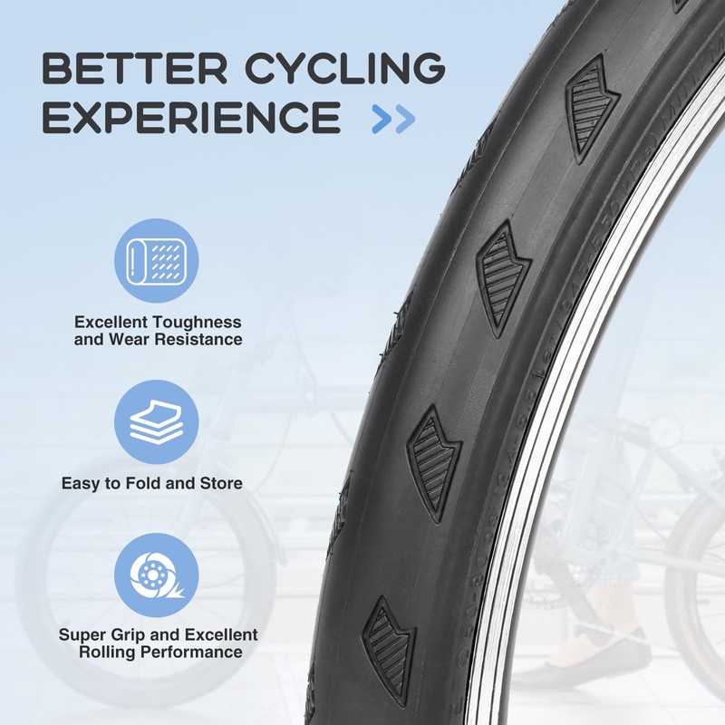 16 x 1 3/8 Bike Tire (37-349), 16 Inch Folding