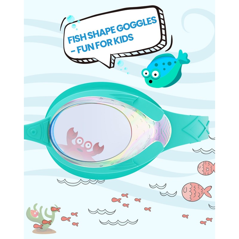 OutdoorMaster Kids Swim Goggles 2 Pack - Quick Adjustable Strap