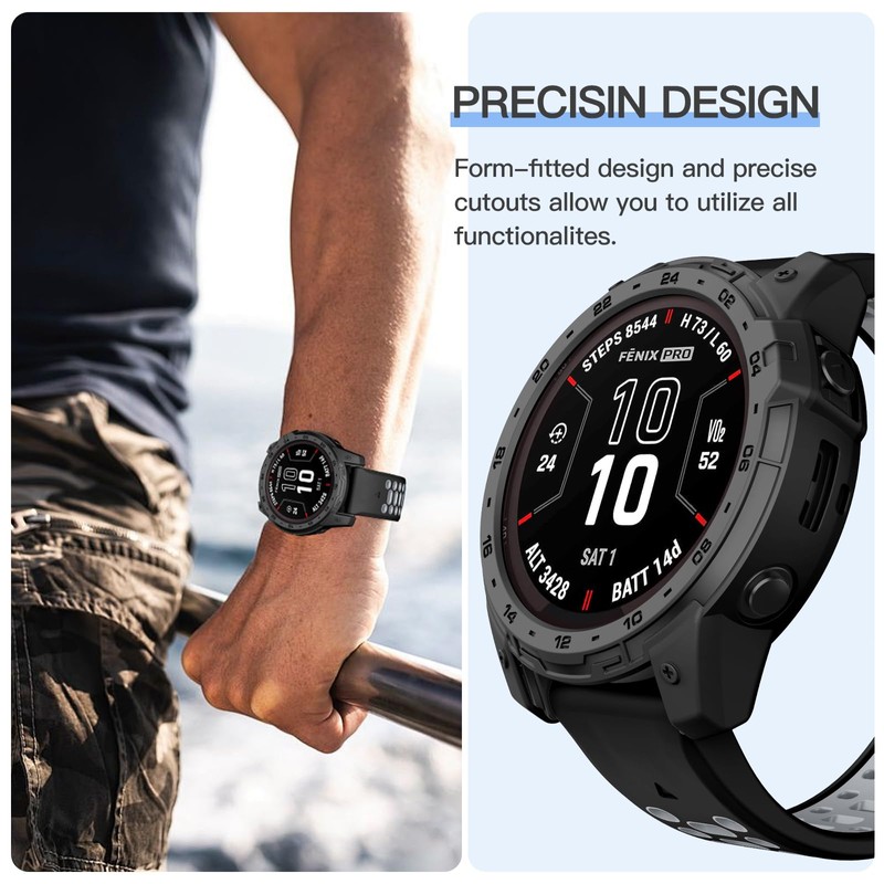 OVERSTEP Protector Case Cover for Garmin Fenix 7X/Fenix 7X Solar,
