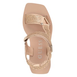 Guess Women's DAWSIN Sandal, Nude 110, 8