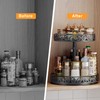 Two Tier Lazy Susan Organizer Turntable Height Adjustable, 2 Tier