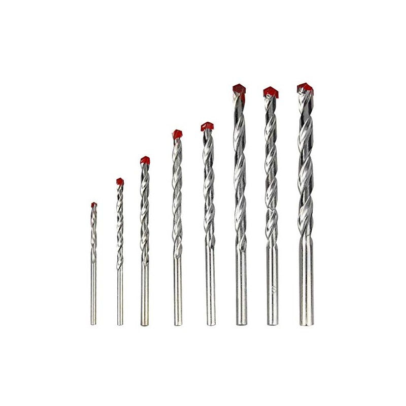 Tifler Masonry Drill Bit Set, 8-Piece Set, 3-10 mm Drill