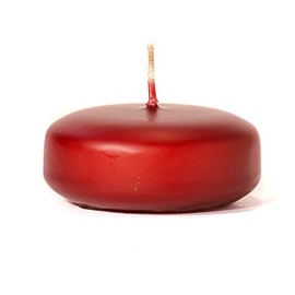 Pack of 5, 3" x 1.25" Small Disk Floating Candles Burgundy for Weddings, Home & Event Decoration, Relaxation, Made in US