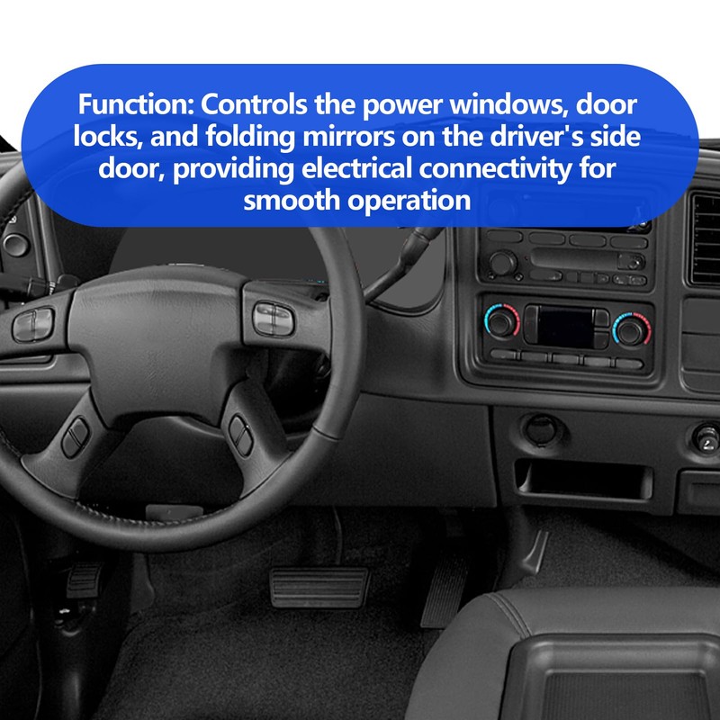 Master Power Window Switch and Bezel Assembly with Folding Mirror