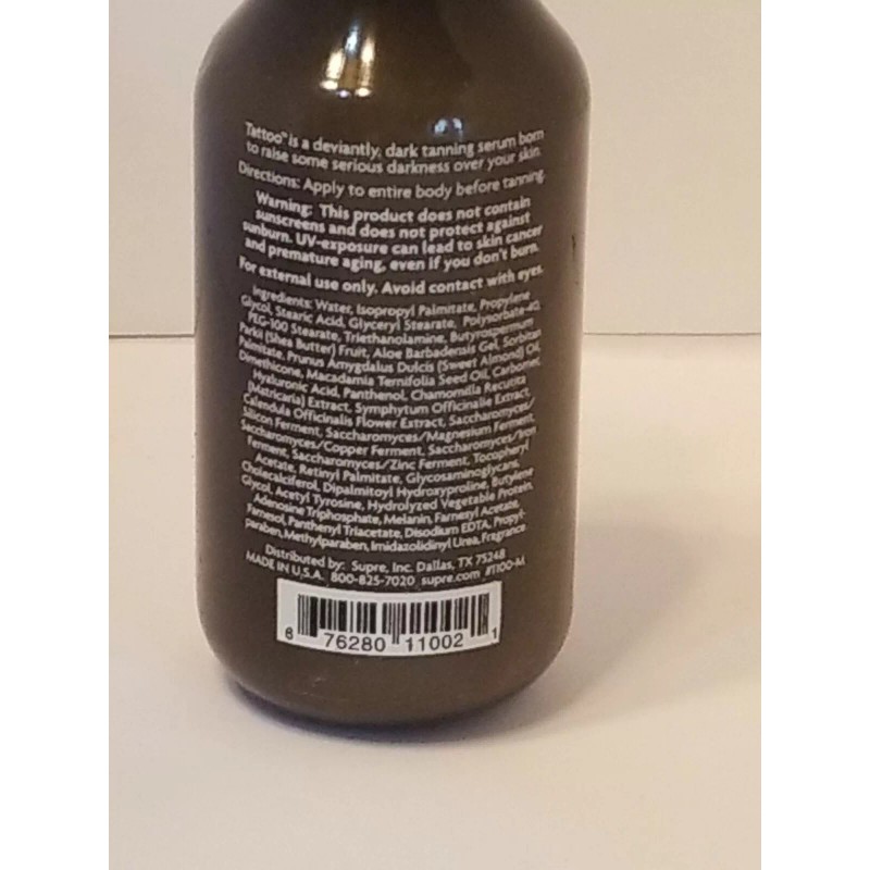 Supre Tan Smoke o2 Tan Maximizer Hot Tattoo Dark Tanning