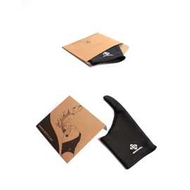 GAOMON EIN-Finger Handschuh - Frei Größe Antifouling Küstlerishe Zeichnen Lycra Handschuh für Grafiktablett Stift Display und Leuchttisch, Schwarze