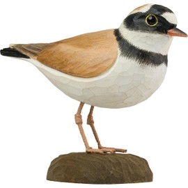 WILDLIFEGARDEN WG4449 DecoBird Plover - Hand Carved Decorative Wooden Bird - Small European Birds
