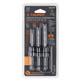 Truper JBAM-3, Juego de 3 brocas avellanadoras