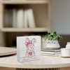 Happy Easter Decor Red Floral Chinoiserie Bunny Decorations for Home