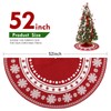 WBHome Christmas Tree Skirt, 52 inch Double-Layer Cable Knitted Thick