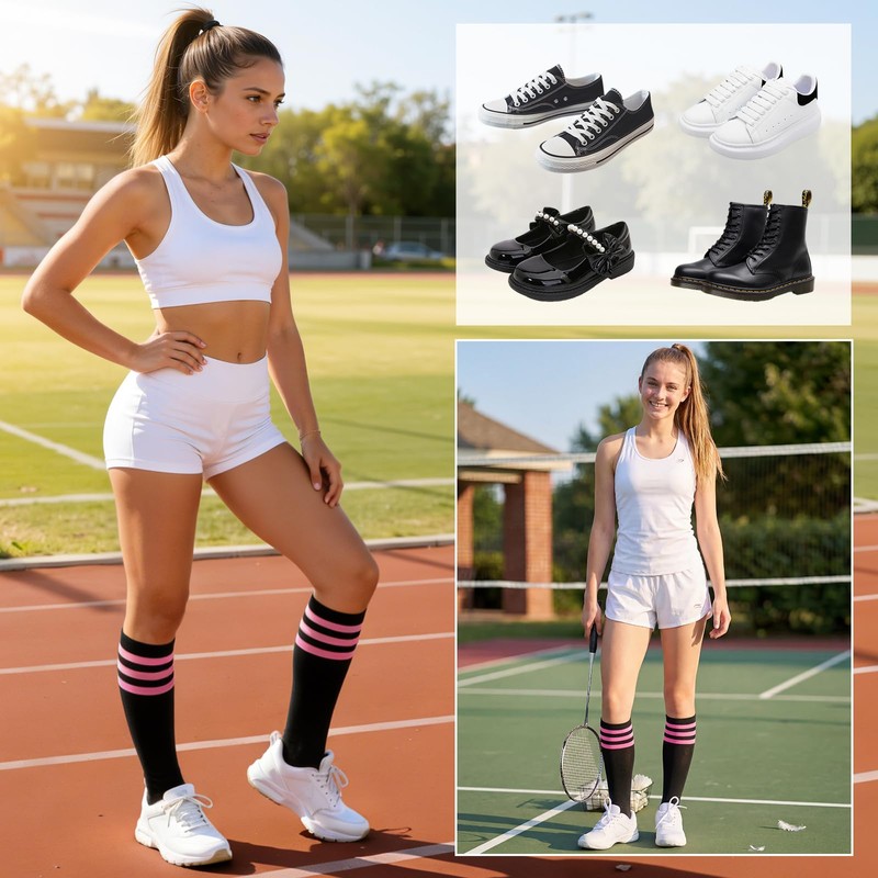American Trends Womens Running Training Socks Outdoor Sports Compression Athletic