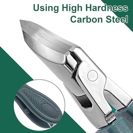 Cortaúñas en Ángulo Tipo Pico de Águila – Juego de 3, Súper Afilados para Uñas Gruesas e Encarnadas, Antideslizantes, para Personas Mayores, con Lima de Vidrio (Verde)