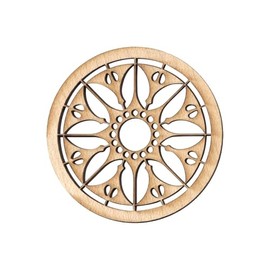 Folkcraft® Rosette, Flowering Sun, Maple, 1 1/2" Diameter