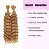 Kameinike Honey Blonde Deep Wave Bulk Human Hair for Boho