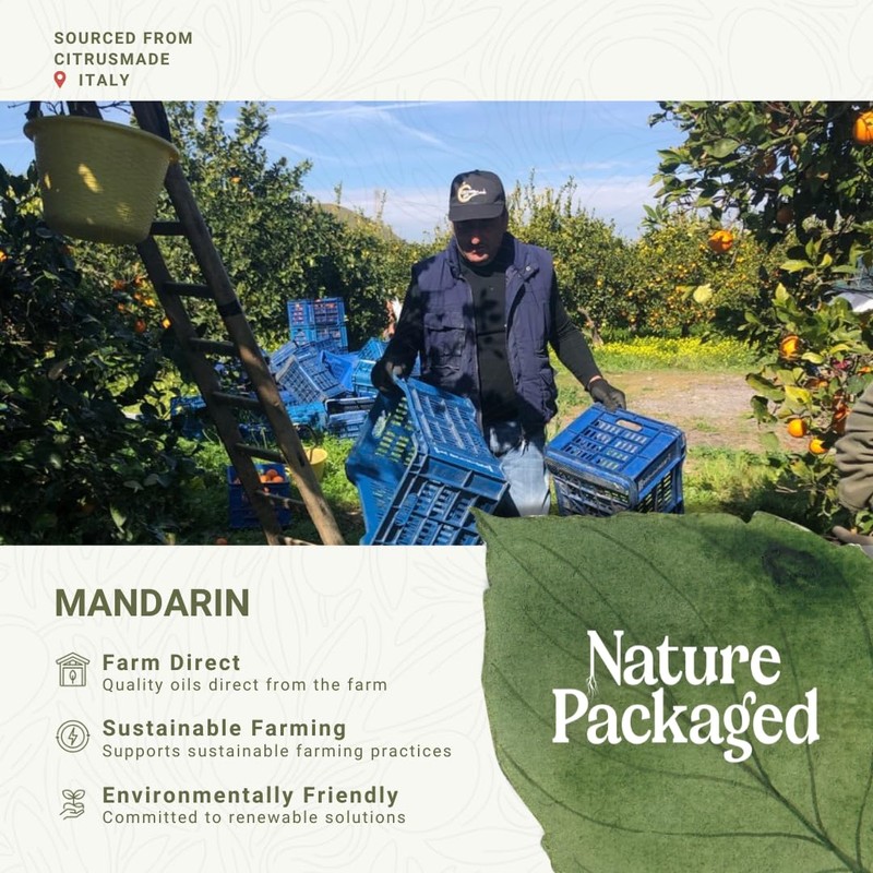 Nature Packaged Pure Mandarin Essential Oils - Direct from Citrusmade