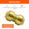 2/6/12 Pack Push-to-Connect Plumbing Fittings, 1/2" Pushfit Straight Fittings with