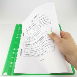 D.RECT Pack of 10 File folders (2 Pieces per Colour 5 x 2) | A4 Cardboard File folders with Holes Made of Plastic with Transparent Front Cover | Plastic, Made of PP Film | Perforated - Euro