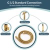 APLusee Titanium Gold Shower Hose, 59-Inch Extra Long Handheld Shower