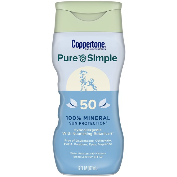 Coppertone Coppertone Pure and Simple Sunscreen Lotion, SPF 50 Broad
