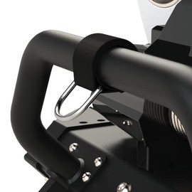 Metalcloak Winch Hook D-Ring Hoop Mount, Nickle Plated D-Ring, Safe and Simple Storage for Your Winch Line, 18” Self-Grip Hook & Loop, Easy to Install and Use