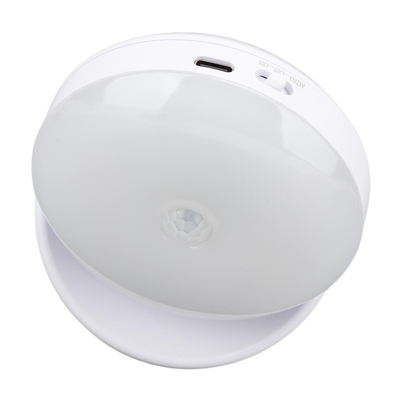 LED Motion Sensor Night Light ABS 360 Degree Rotating Rechargeable