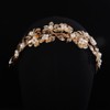 Teyglen Leaf Bride Wedding Headband Vintage Leave Pearl Wedding Hair