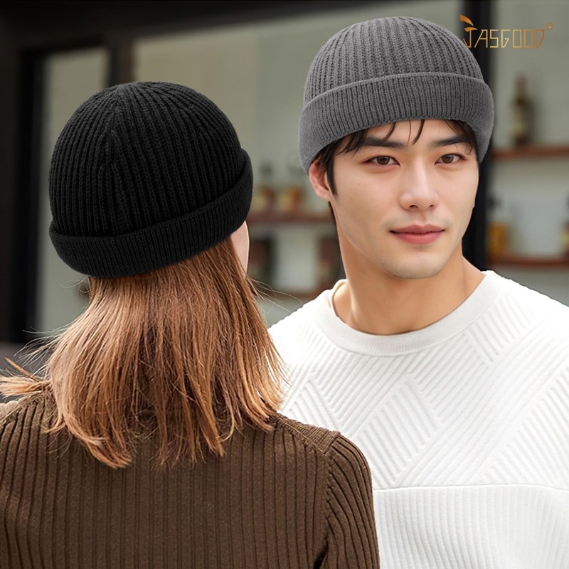 JASGOOD Knit Hat, Men's, Nylon Braided Hat, Beanie, Knit Cap,