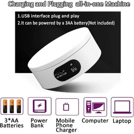 Turner Cup Rotating Display Stand for Epoxy Glitter Tumbler, 360 Degree Automatic Mute Rotating Turntable for Photography Products and Shows. Bling Bling Tumbler Making Supplies Spinner White USB - Color: 4.72 * 1.77 inch