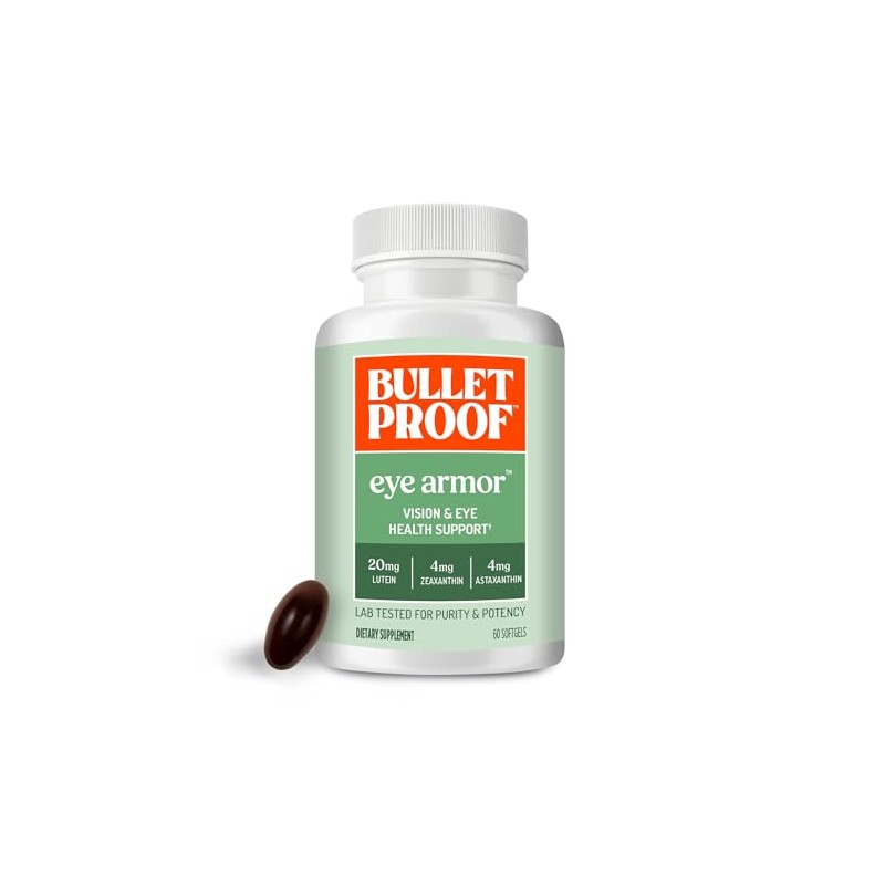 Bulletproof Eye Armor, Block Blue Light Burnout (60 Capsules)