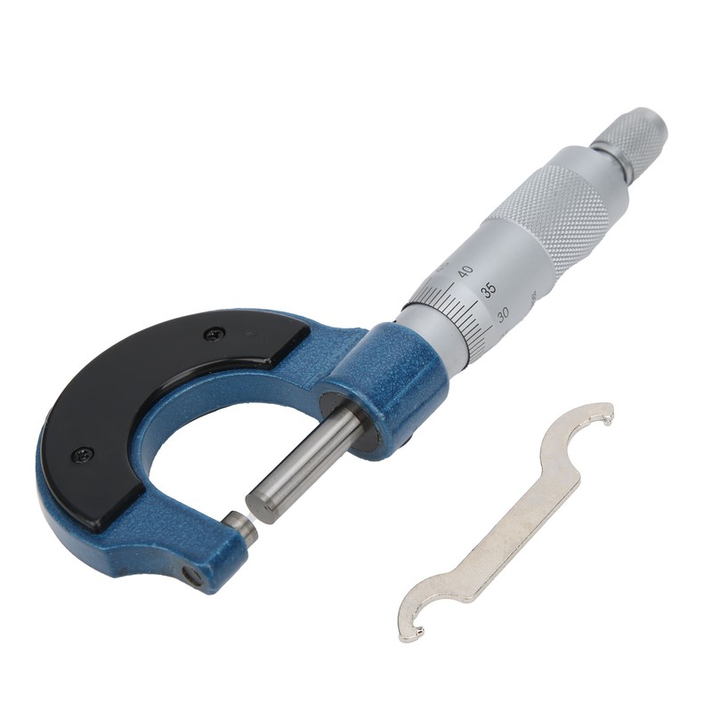 Micrometer 0‑25mm Scale Outside Diameter Carbon Steel Spiral Locking Measuring