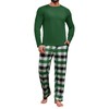 Runcati Mens 2 Piece Pajama Set Plaid Sleepwear PJ Relaxed