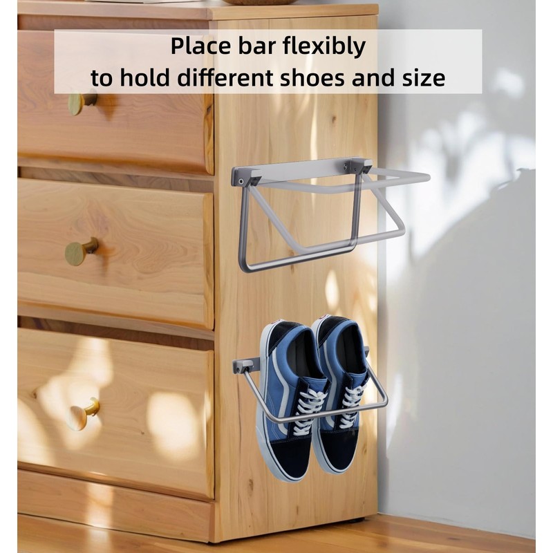 Wall Mounted RV Shoe Racks 4 Pack Foldable RV Shoes