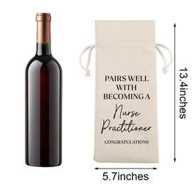 Nurse Practitioner Gifts Wine Bag for Women Men Graduation Gifts for NP Friends Nurse Week Gift Pairs Well with Becoming A Nurse Practitioner Wine Bottle Bag for Nursing School Graduation Party Decor