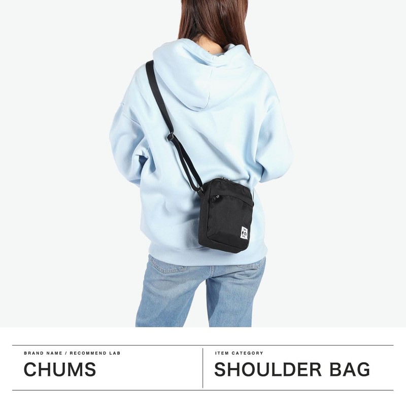 Chums Recycle Vertical Mini Shoulder Bag, Black