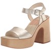 DOLCE VITA Women's Wallis Heeled Sandal, Light Gold Leather, 9.5