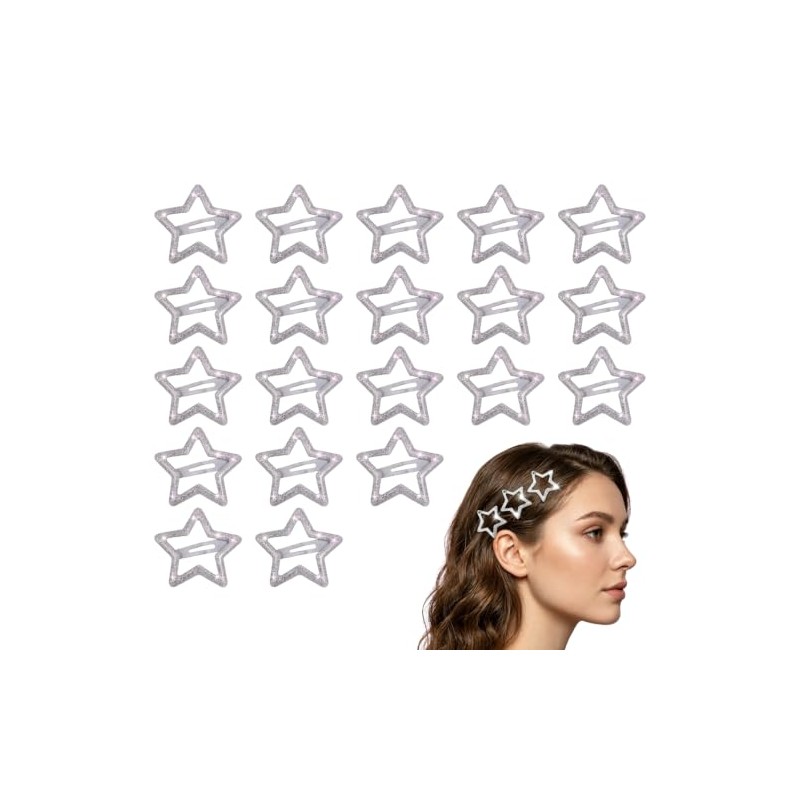 Clips de Cabello Estrella de Cinco Puntas 20 Piezas
