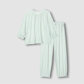 JAJU [JAJU/자주] 여 피치스킨 9부 파자마 세트_라이트 민트 [JAJU] Women's Peach Skin 9-Part Pajama Set - Light Mint
