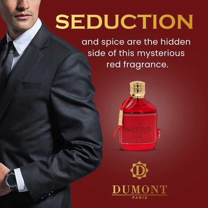 Dumont Nitro Red Pour Homme EDP Spray 3.4 Oz For