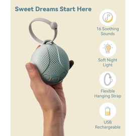 FamiBaby White Noise Machine for Babies and Kids - Baby Sleep Soother | Portable Sound Machine with Night Light for Nursery | 16 Soothing Sounds | Shush | Travel | Registry Gift | Baby Shower