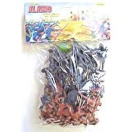 55 Piece Battle for The Alamo 60mm Texan and Mexican Soldier Plastic Army Men Figures Toy Set