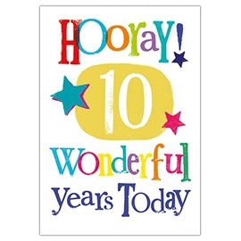 Age 10 Birthday Card, 10th Birthday Card, Card for 10th Birthday