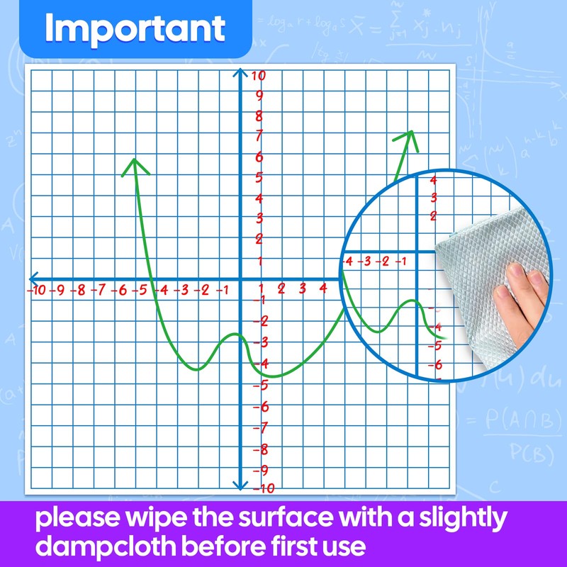 Laffunz Giant Magnetic XY Coordinate Grid Paper Dry Erase Large