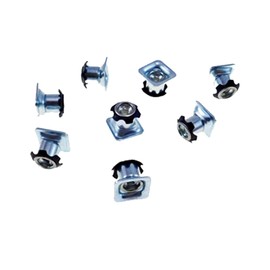 Metal Threaded Star Type Inserts - 3/4" Square Tubing Inserts (1/4-20 Threads) (4 Pack)
